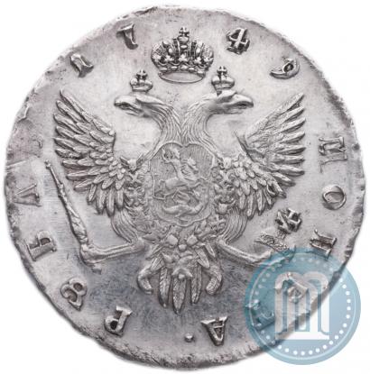 Фото 1 рубль 1749 года СПБ 
