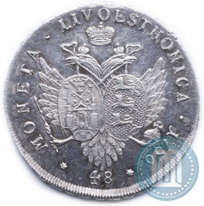 Picture 48 kopecks 1756 year  "For Livonia"