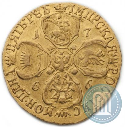 Picture 5 roubles 1766 year СПБ 