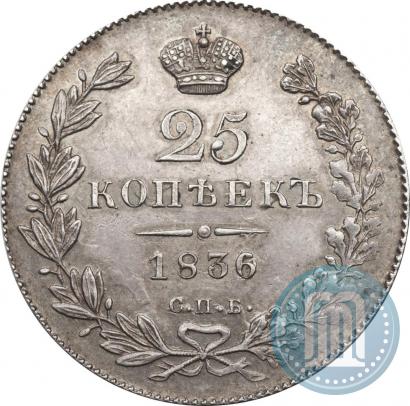 Фото 25 копеек 1836 года СПБ-НГ 
