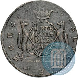 Фото 5 копеек 1772 года КМ 