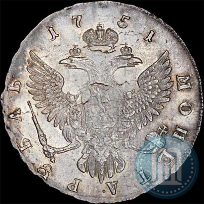 Фото 1 рубль 1751 года ММД 