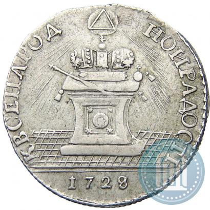 Picture Token Coin 1728 year  "Coronation of the Emperor Peter II"