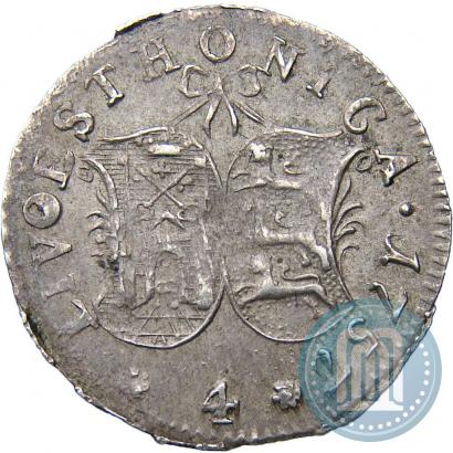 Picture 4 kopecks 1757 year  "For Livonia"