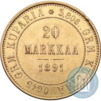 Picture 20 markkaa 1891 year L 