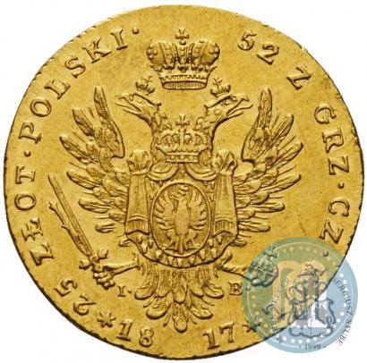 Фото 25 злотых 1817 года IB 