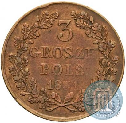 Фото 3 гроша 1831 года KG "Польское восстание"