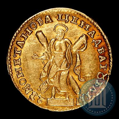 Picture 2 roubles 1723 year  "Portrait in armour"
