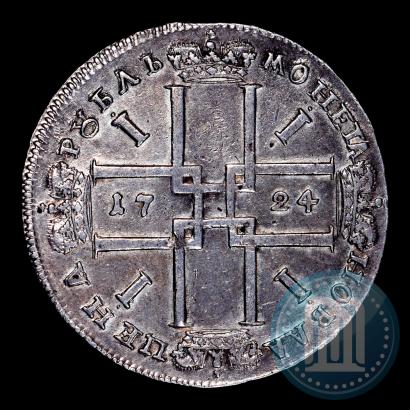 Фото 1 рубль 1724 года  "Портрет в античных доспехах"