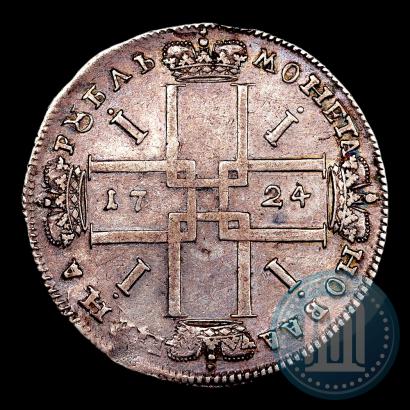 Фото 1 рубль 1724 года  "Портрет в античных доспехах"