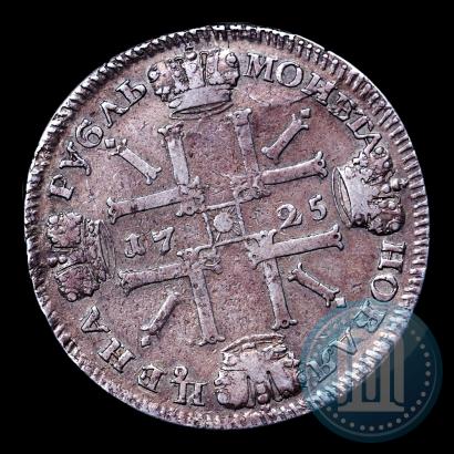 Фото 1 рубль 1725 года СПБ "Солнечный в латах"