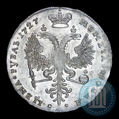 Picture 1 rouble 1727 year  "Moscow type, portrait turned to the right"