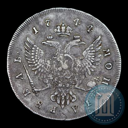 Фото 1 рубль 1744 года ММД 