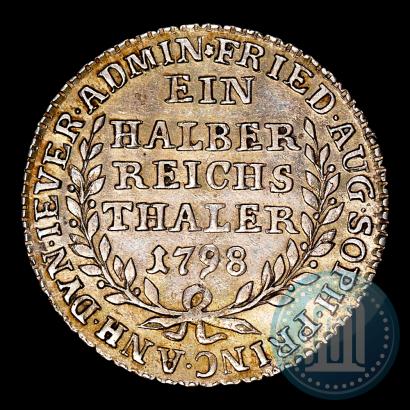 Фото Ein halber reichsthaler 1798 года  "Княжество Йевер"