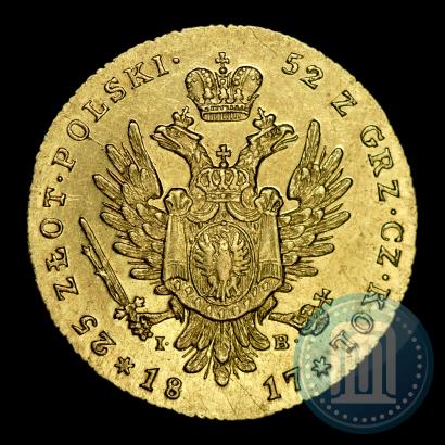 Фото 25 злотых 1817 года IB 