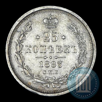 Picture 25 kopecks 1883 year СПБ-ДС 
