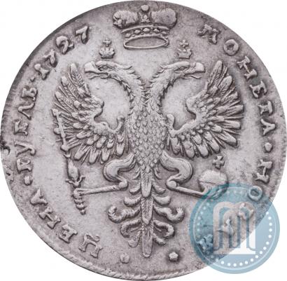 Picture 1 rouble 1727 year  "Moscow type, portrait turned to the right"