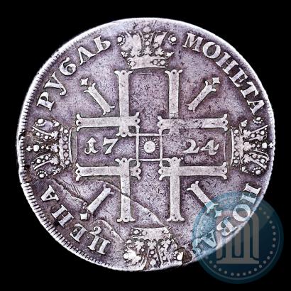Picture 1 rouble 1724 year СПБ "Sun rouble, portrait in armour"