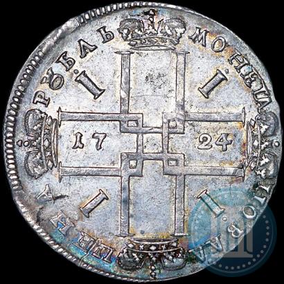 Фото 1 рубль 1724 года OK "Портрет в античных доспехах"