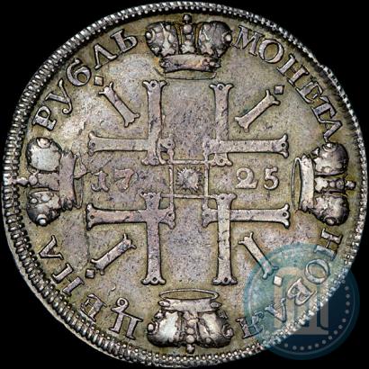 Picture 1 rouble 1725 year СПБ "Sun rouble, portrait in armour"