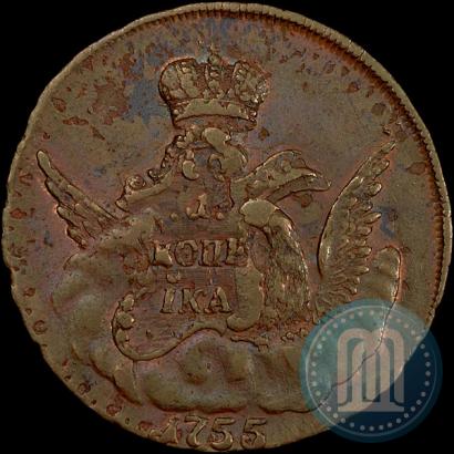 Picture 1 kopeck 1755 year СПБ 