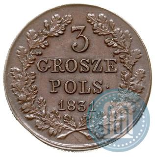 Picture 3 grosze 1831 year KG "Polish uprising"