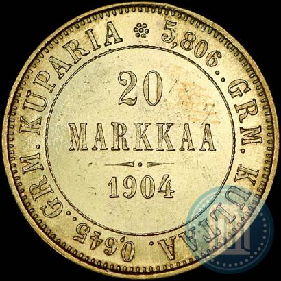 Picture 20 markkaa 1904 year L 