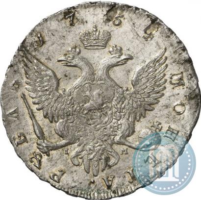 Picture 1 rouble 1754 year СПБ-IМ "Portrait by Benjamin Scott"