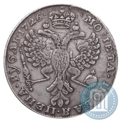 Picture 1 rouble 1726 year  "Moscow type, portrait turned to the left"