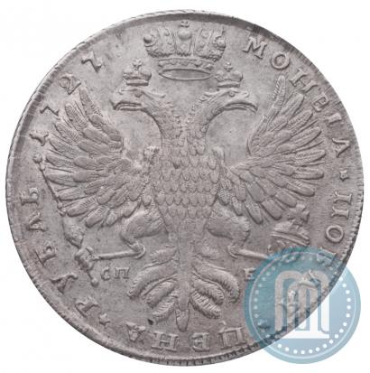 Picture 1 rouble 1727 year СПБ "Petersburg type, portrait turned to the right"