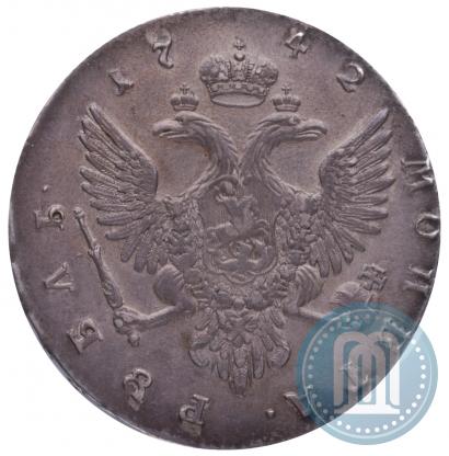 Фото 1 рубль 1742 года ММД 