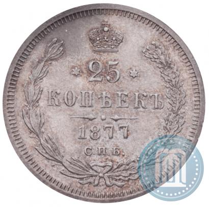 Фото 25 копеек 1877 года СПБ-НІ 