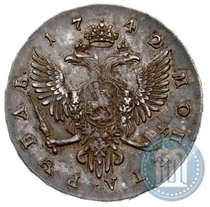 Фото 1 рубль 1742 года СПБ 
