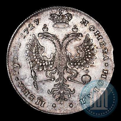 Фото 1 рубль 1727 года  "Московский тип, портрет вправо"