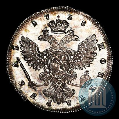 Фото 1 рубль 1738 года СПБ "Петербургский тип"