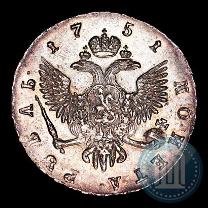Фото 1 рубль 1751 года СПБ 