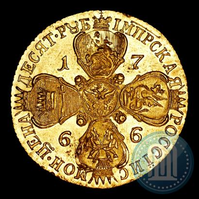 Picture 10 roubles 1766 year СПБ 