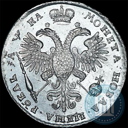 Фото 1 рубль 1721 года K "Портрет в наплечниках"