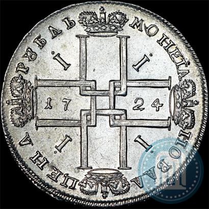 Фото 1 рубль 1724 года  "Портрет в античных доспехах"