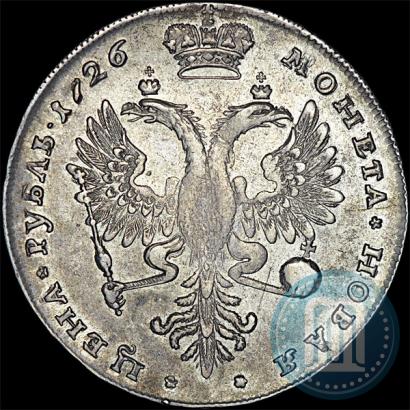 Picture 1 rouble 1726 year  "Moscow type, portrait turned to the right"