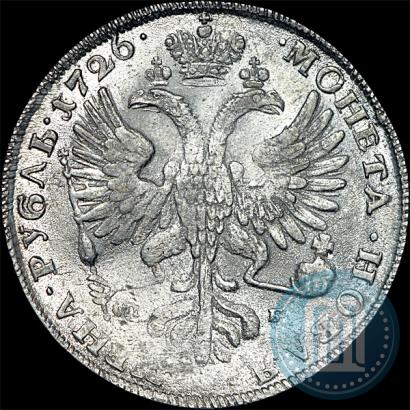 Picture 1 rouble 1726 year СПБ "Petersburg type, portrait turned to the left"