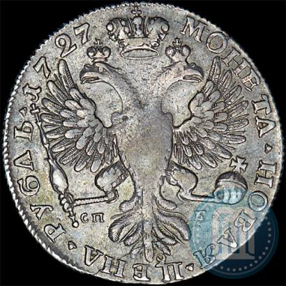 Picture 1 rouble 1727 year СПБ "Petersburg type, portrait turned to the right"