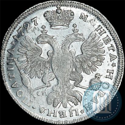 Фото Полтина 1727 года СПБ "Петербургский тип, портрет вправо"