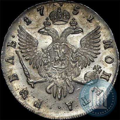 Фото 1 рубль 1751 года СПБ 