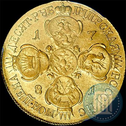 Picture 10 roubles 1781 year СПБ 