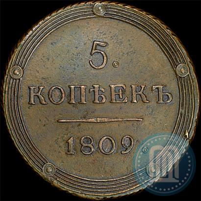 Picture 5 kopecks 1809 year КМ 