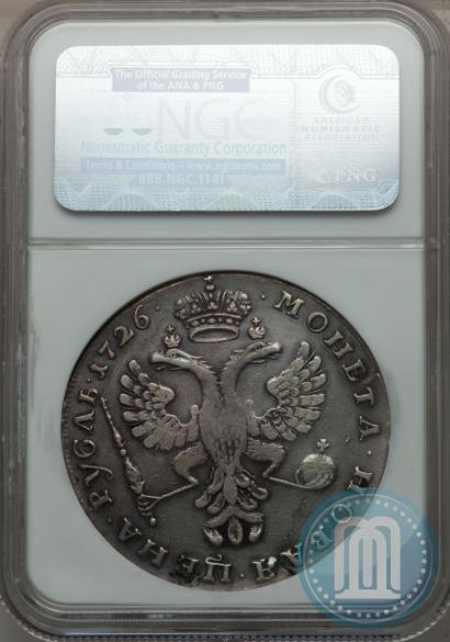 Picture 1 rouble 1726 year  "Moscow type, portrait turned to the left"