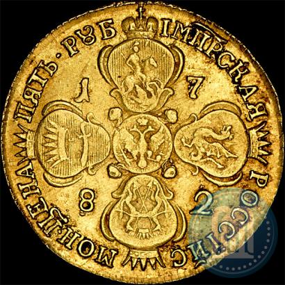 Picture 5 roubles 1782 year СПБ 