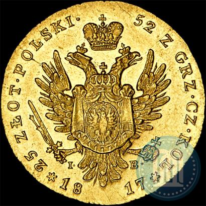 Фото 25 злотых 1817 года IB 