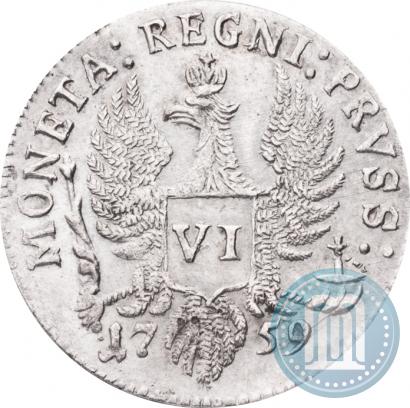 Picture 6 groszy 1759 year  